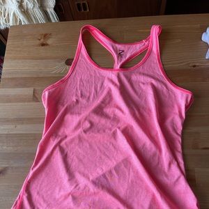 Neon pink workout top